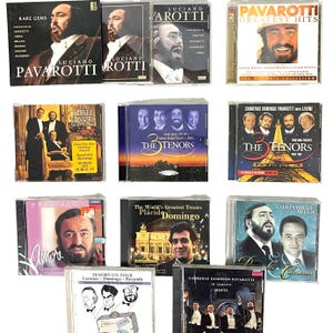 Luciano Pavarotti 3 Tenors 9 CD Lot Domingo Carreras Mehta Gems Opera Live Greatest Hits Tour Christmas
