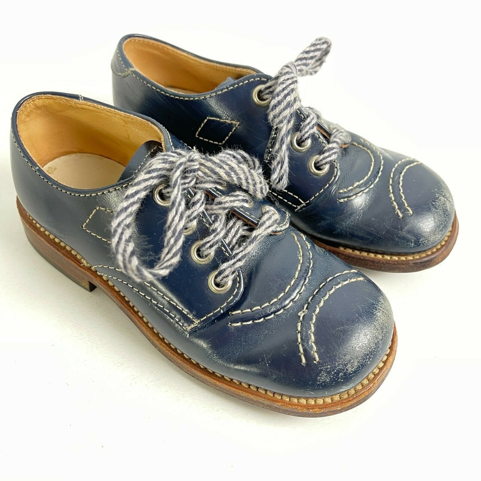 Vintage 1940s-50s Fleet Air Toddler Saddle Shoes Leather 