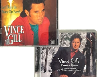 Vince Gill 2 Country Christmas CD Bundle Let Peace On Earth + Breath Of Heaven Hallmark 1993-98 Pat Williams Orchestra
