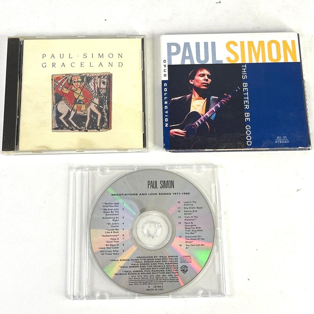 Opus Hit Collection Paul Simon 3 CD Lot Hits Opus Collection + Negotiations Love Songs ...