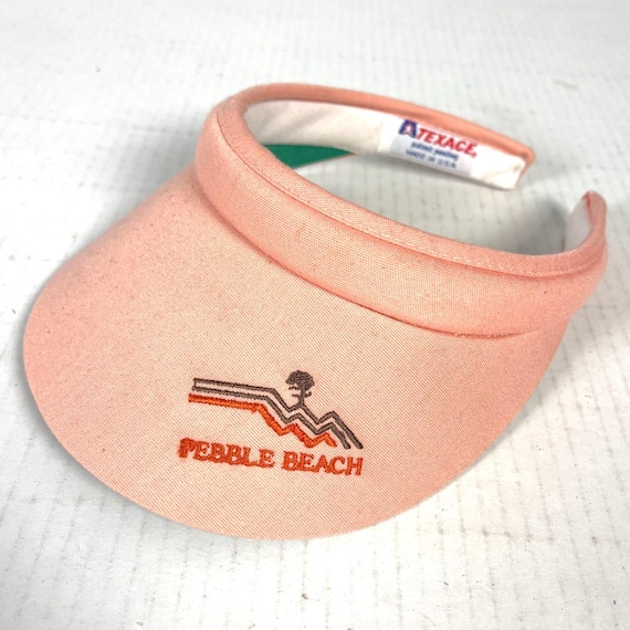 Pebble Beach Womens Vintage Golf Sun Visor Cap Peach Salmon  display picture 2