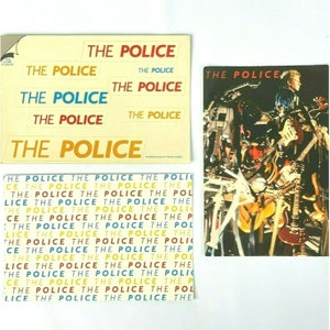 The Police Vintage 3 Postcard Bundle 1984 Sticker Logo Gram Andy Summers Sting