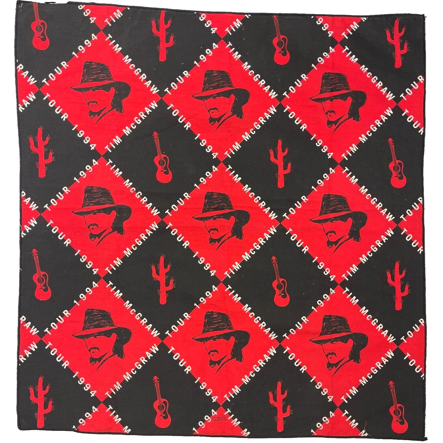 Tim Mcgraw Vintage 1994 Cactus Guitar Tour Bandana 21