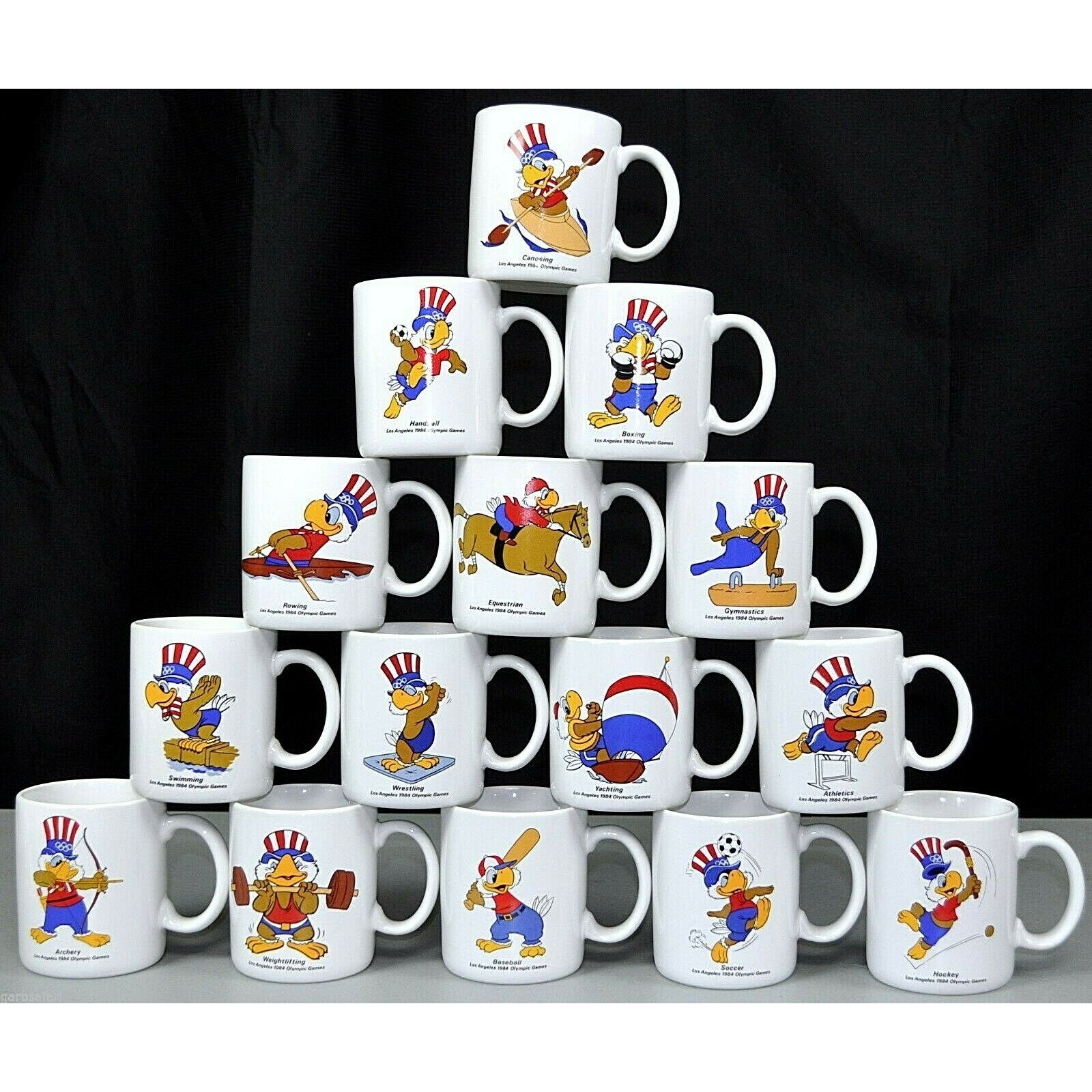 Olympic Summer Games 1984 Vintage 15 Coffee Mug Bundle USA Sam Eagle Los  Angeles Papel Japan - Etsy