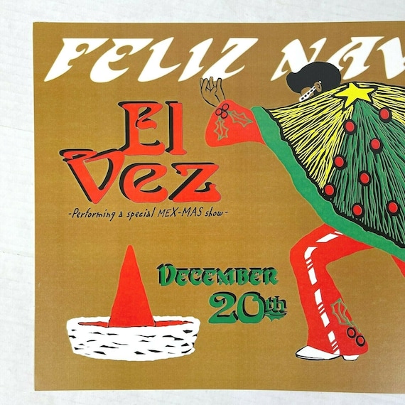 Vintage El Vez Merry Mexmas San Francisco 2001 Concert Poster