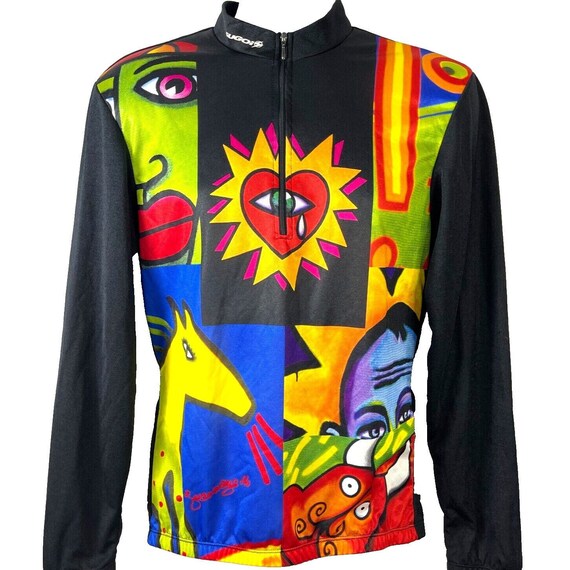 Buy Sugoi Joe Average Pop Art Long Sleeve Vintage Zip Cycling Jersey Size Medium Mens 1996 Online in India Etsy