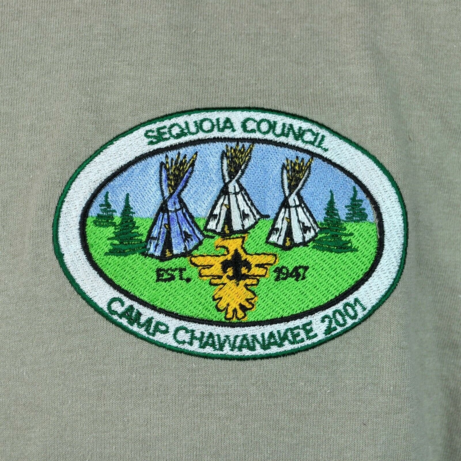 Vintage Boy Scouts Camp Chawanakee L Sewn Vintage Tshirt Large Mens