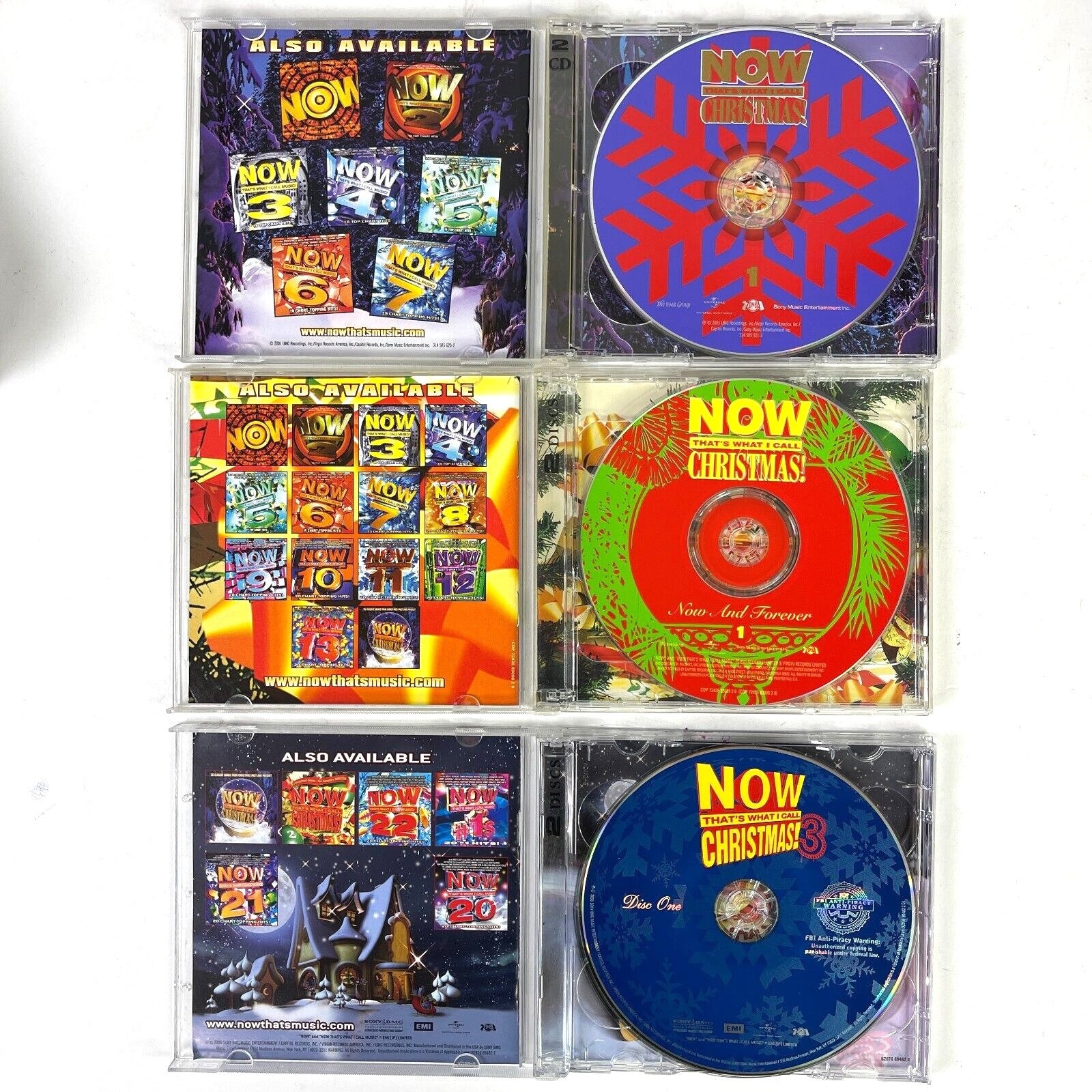 Now Thats What I Call Christmas 1-2-3 CD Bundle 6 Discs