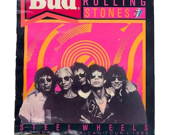 Vintage Original 1980s Rolling Stones Steel Wheels North American