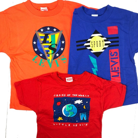 Vintage Levis Kids Baby 3 T-Shirt Bundle Unisex S… - image 1