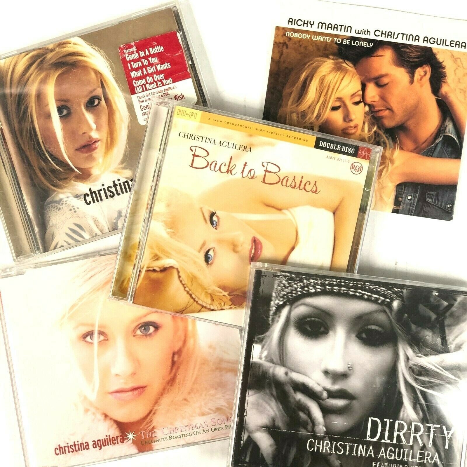 Christina Aguilera 5 CD Bundle Nobody Lonely Ricky Martin
