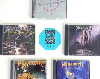 Megadeth Clash Titans VIP + 5 CD Bundle Rust Peace + Cryptic