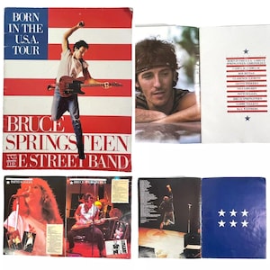Bruce Springsteen E Street Band Born In USA Tour Concierto Libro Programa Recuerdos de rock clásico de los 80