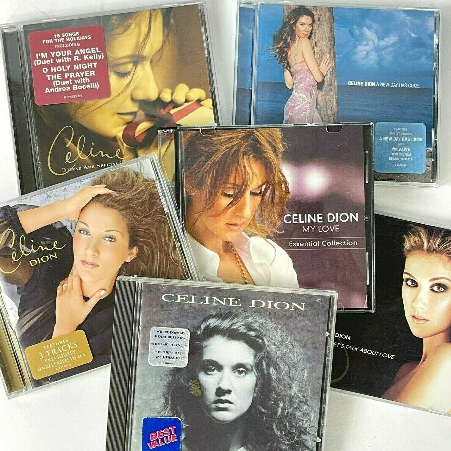 Celine Dion 6 CD Lot + VIP Concert Pass Unison Collectors