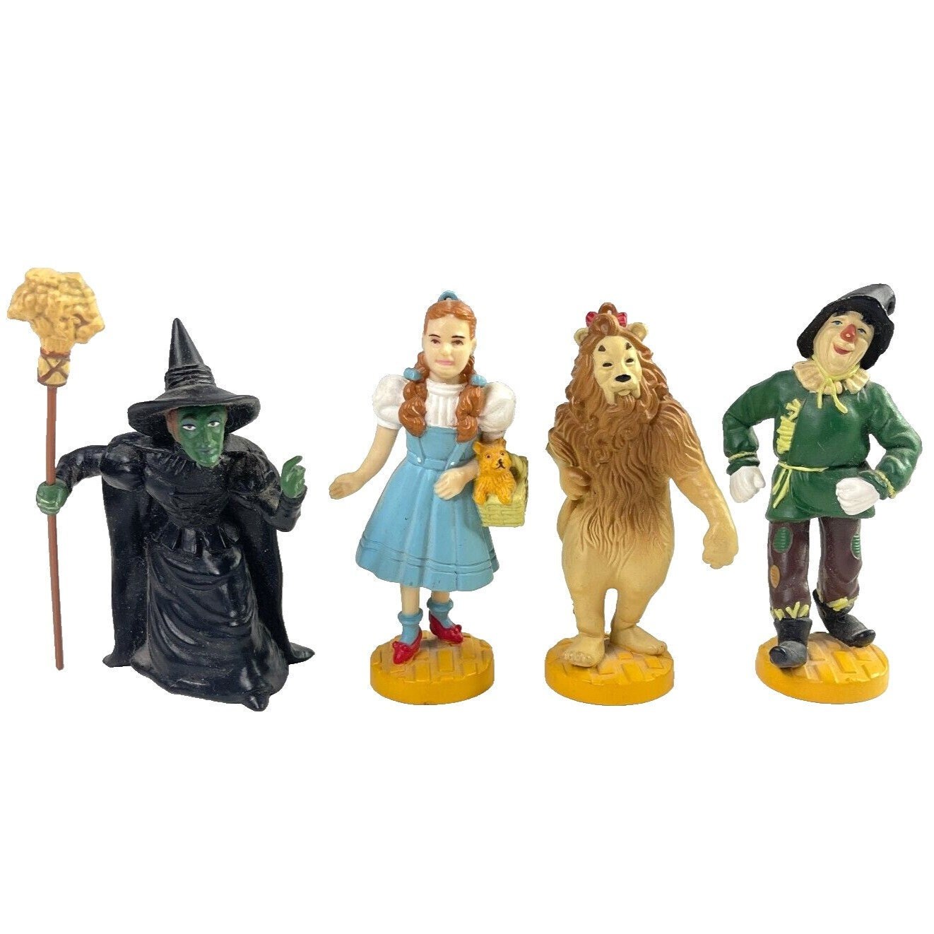 Wizard of Oz Dorothy Witch Cowardly Lion Scarecrow 4 Vintage 