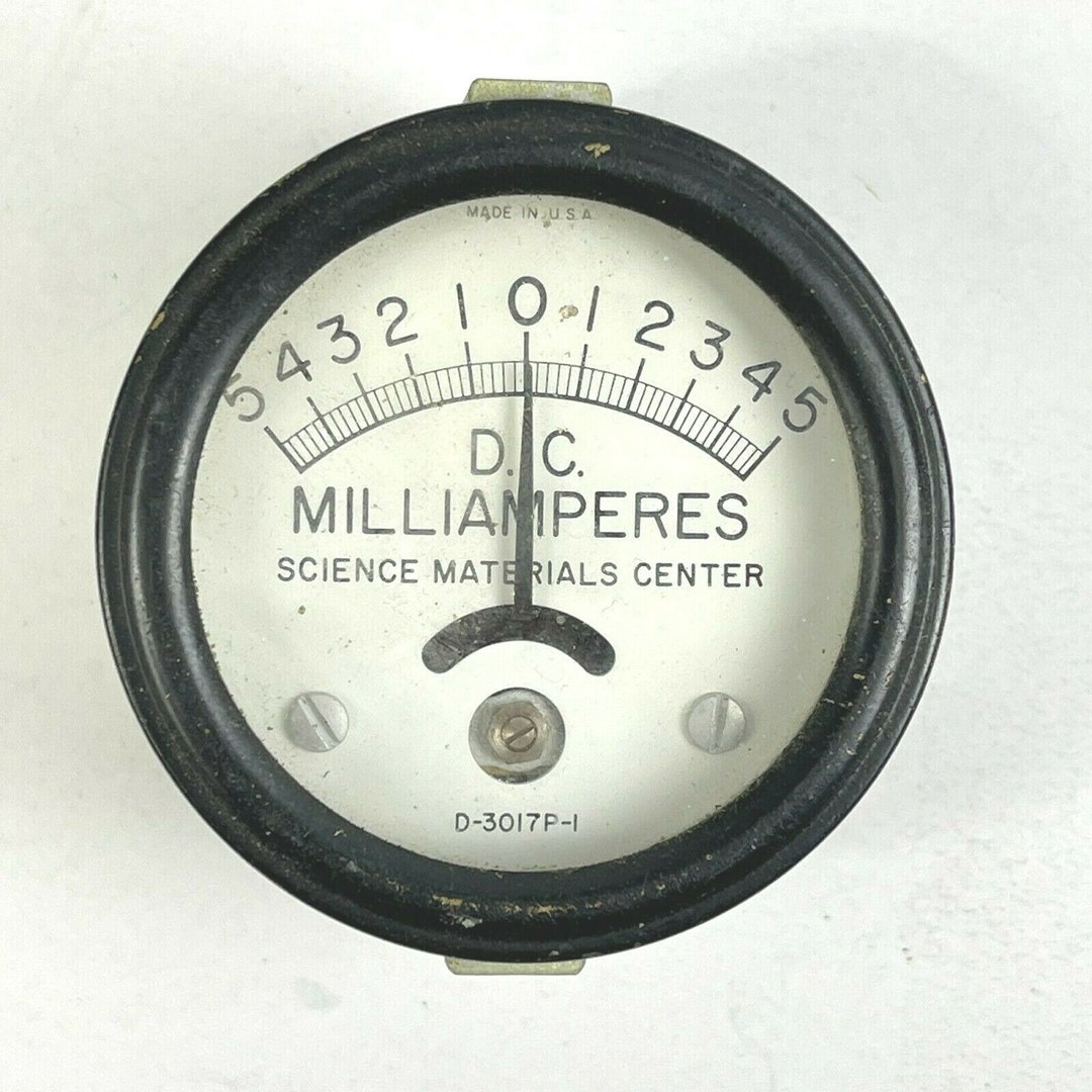 DC Milliamperes Vintage Gauge Panel Meter Science Materials Center D ...