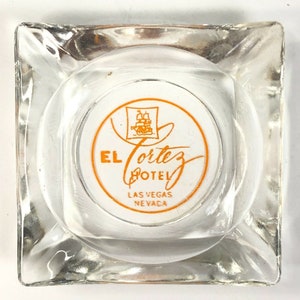 Vintage El Cortez Hotel Casino Las Vegas Nevada AshTray Glass