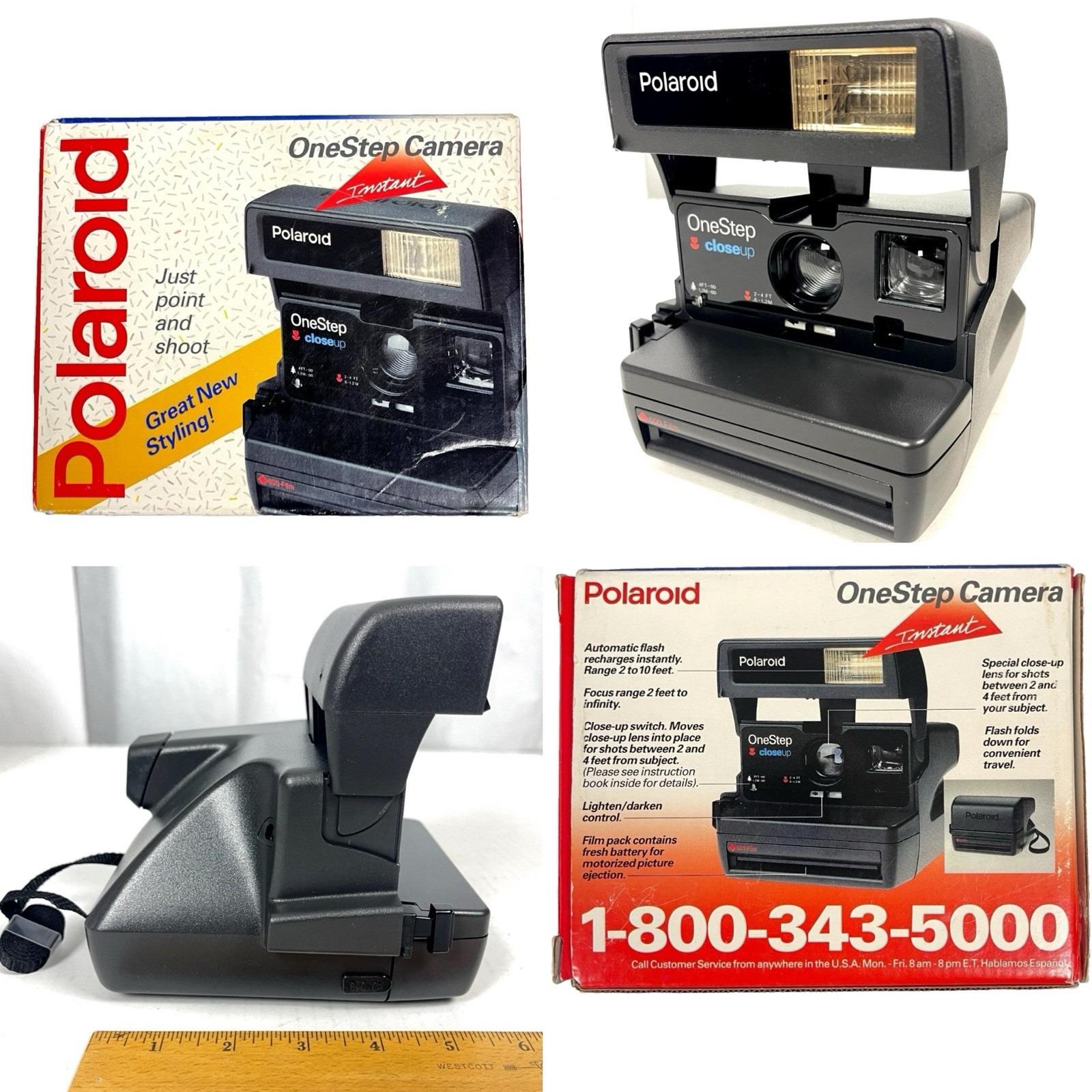 Polaroid Vintage Onestep 600 Film Close up Instant Camera Open Box