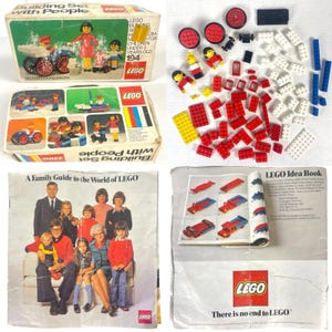 LEGO Vintage Building Set With People No 194 Incomplete 1976 w/ Catalog + Box Family Guider To World Of
