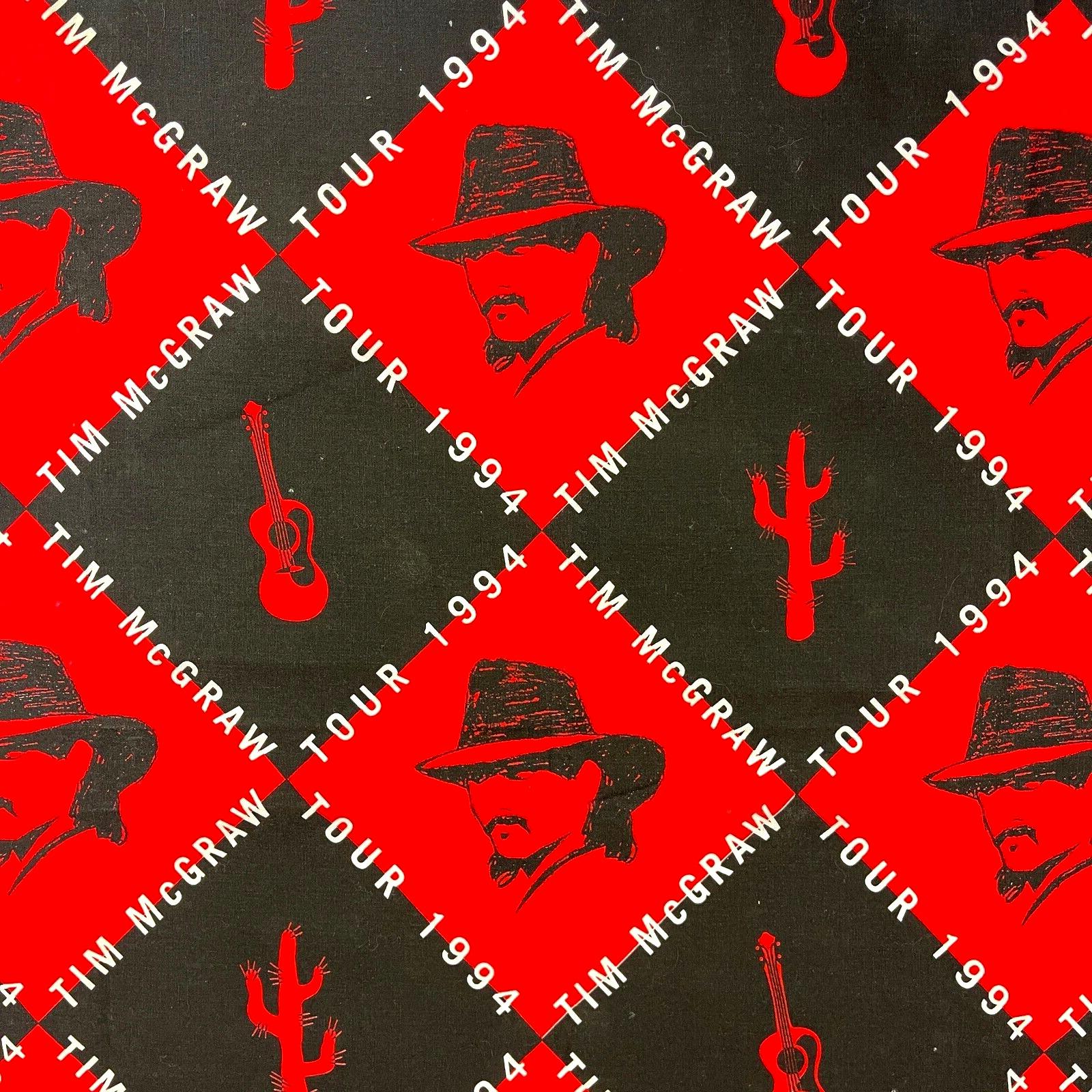 Tim Mcgraw Vintage 1994 Cactus Guitar Tour Bandana 21