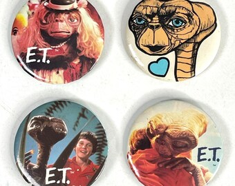 ET Extra Terrestrial 4 vintage knopbundel 2" Elliot klassieke film uit de jaren 80