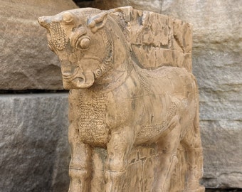 Historical Assyrian Persian bull Guardian of Persepolis relief sculpture ancient replica Sculpture www.Neo-Mfg.com