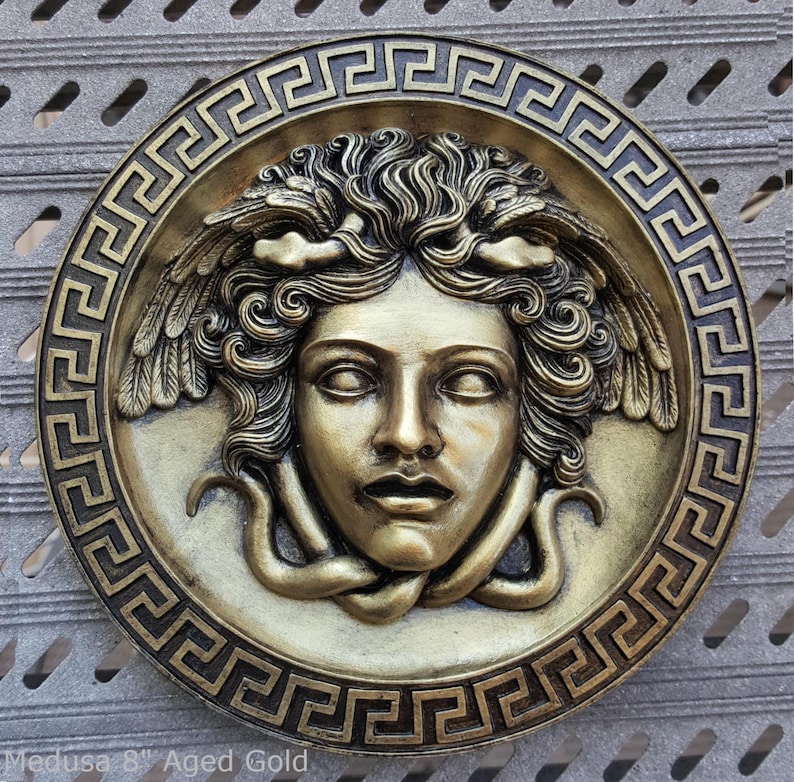 History Medusa Versace design Artifact Carved Sculpture Statue Etsy