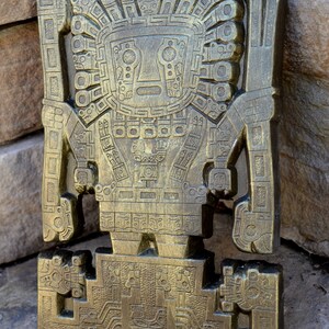 Inca Viracocha Tiwanaku Gateway sun Sculptural wall relief plaque 10 www.Neo-Mfg.com home decor d19 image 5