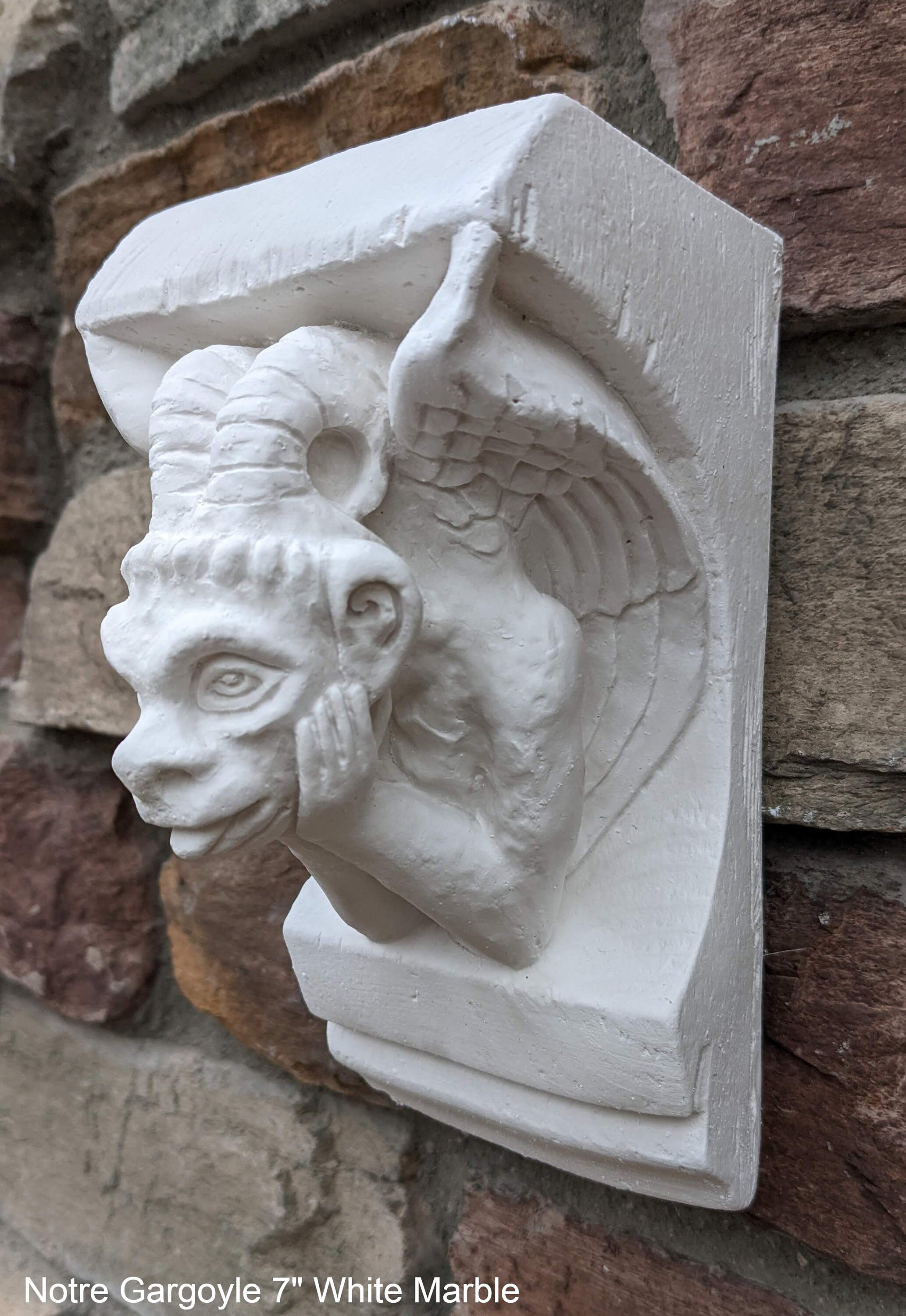 Griffin Gargoyle Notre wall Shelf wing sculpture www.NEO-MFG.com 7" corbel