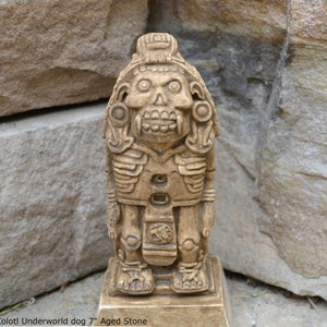 Aztec Mayan Xolotl Underworld  ancient replica Sculpture www.Neo-Mfg.com 7" museum Reproduction