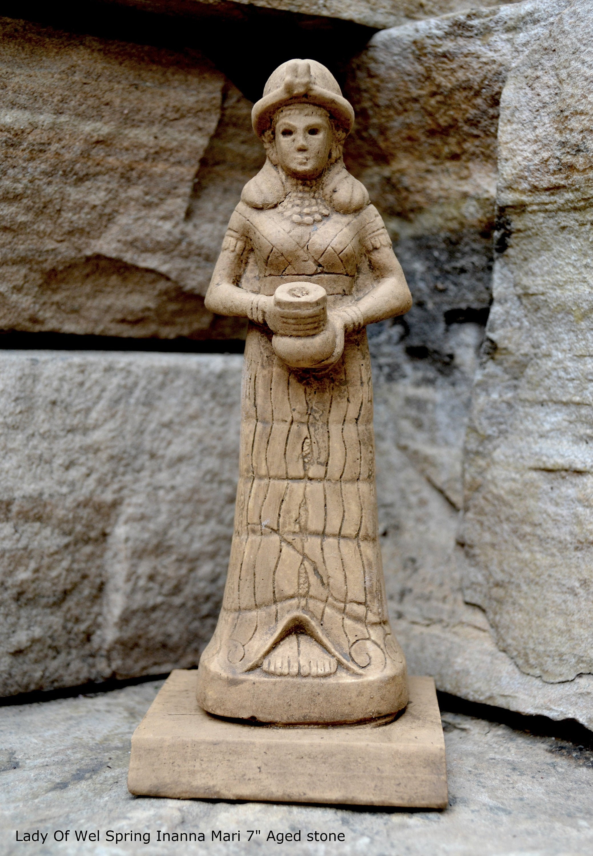 Assyrian Sumerian Goddess Inanna Mari Lady Wel Etsy