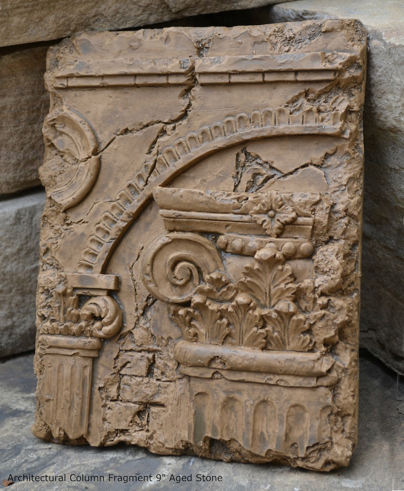 Roman Greek Architectural Column Fragment Wall plaque NeoMfg Etsy