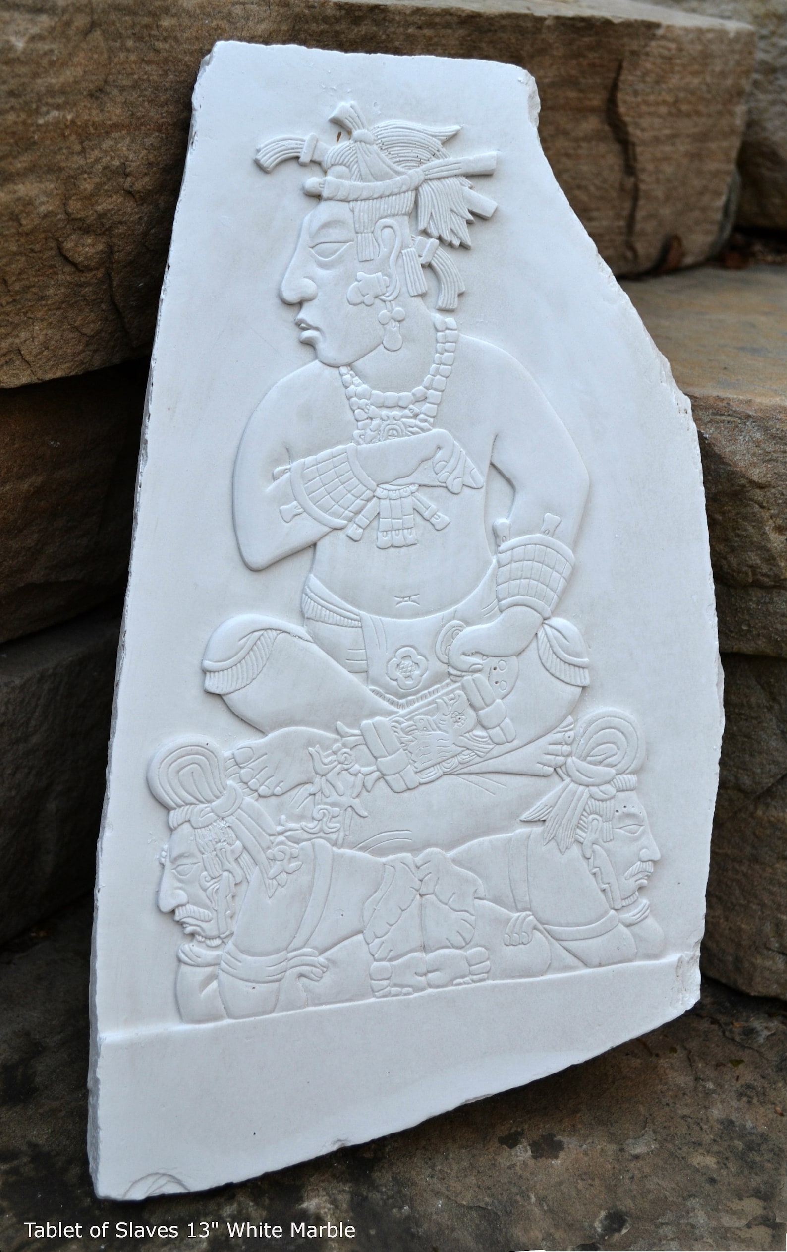 Aztec Mayan Tablet of Slaves Fragment Wall Sculpture Plaque 13