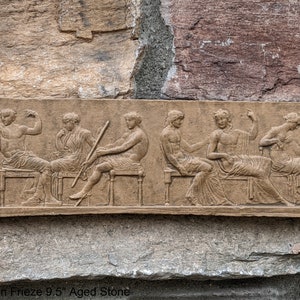 History Roman Parthenon Frieze Stela Fragment Sculptural wall relief plaque www.Neo-Mfg.com 9.5&quot; Henning  design
