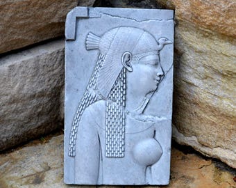 Plaque Murale Antique Néo-égyptienne En Métal Argenté (style Ancien)