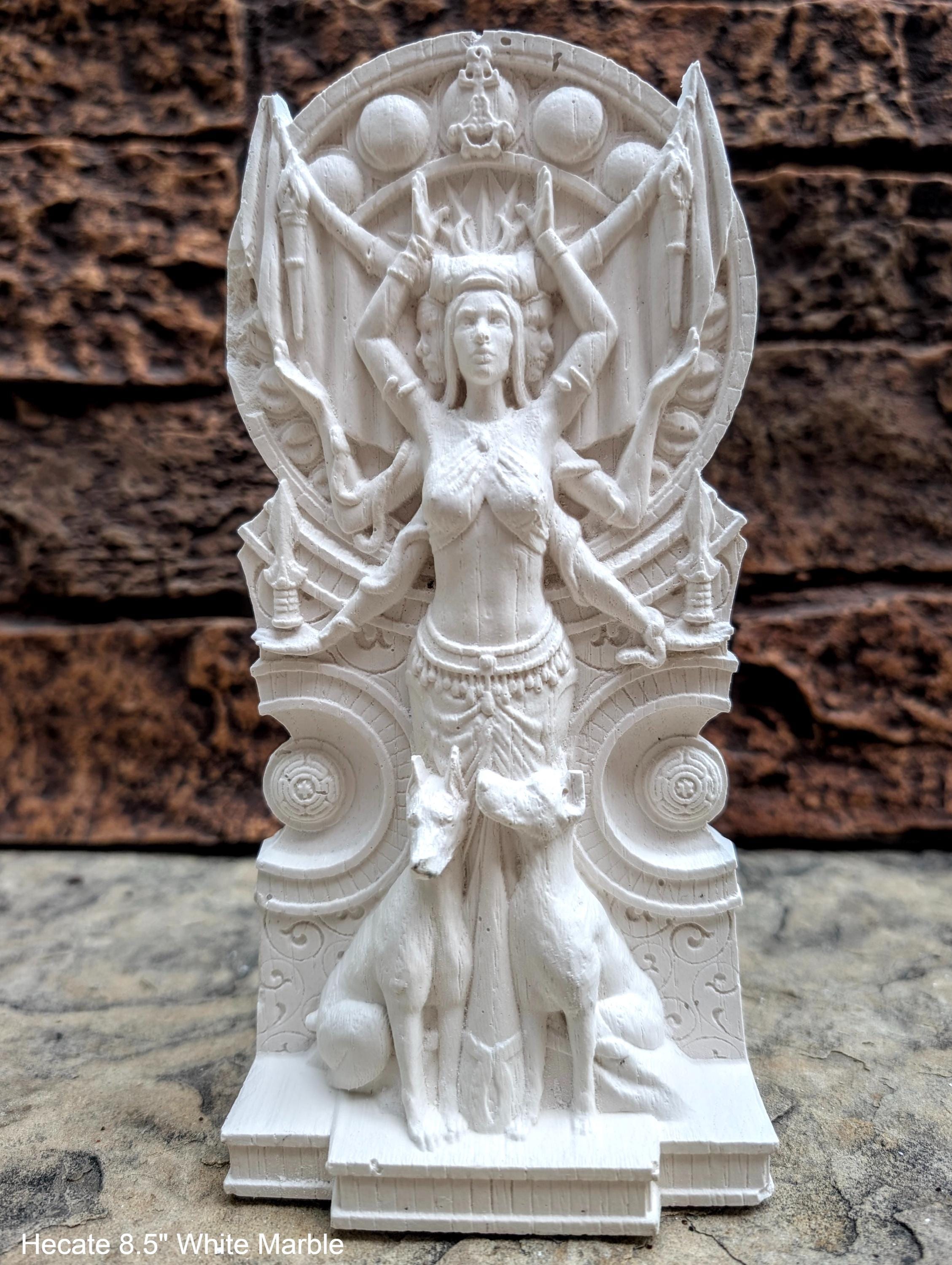 Hecate Hekate Sculpture Goddess Heaven, Earth, and Sea Blessings