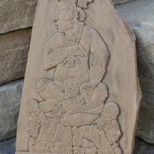 Aztec Mayan Tablet of Slaves Fragment Wall Sculpture Plaque 13