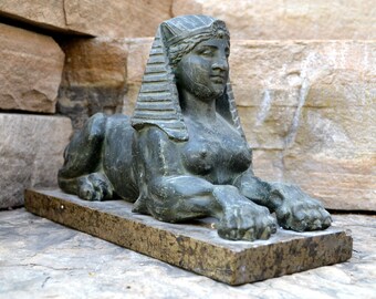 Egyptian French Sphinx Female statue fragment replica sculpture Artifact  13.75" www.Neo-Mfg.com