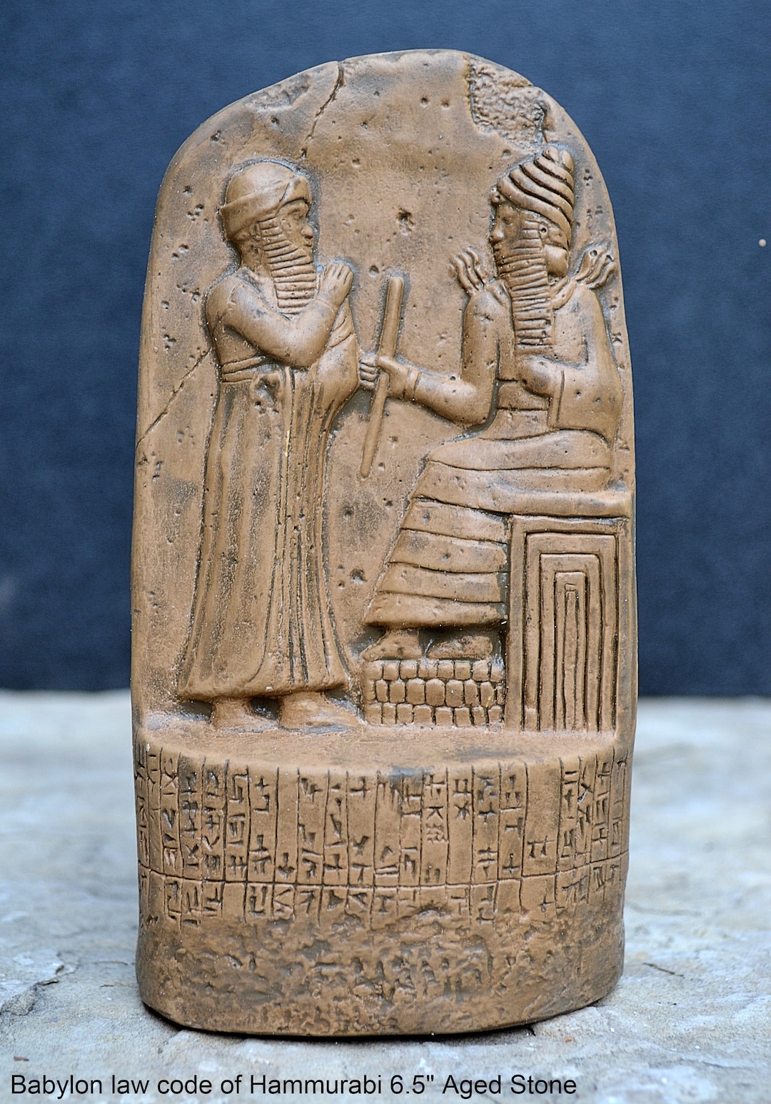 Babylon Law Code of Hammurabi Fragment Sculptural Wall Relief Plaque ...
