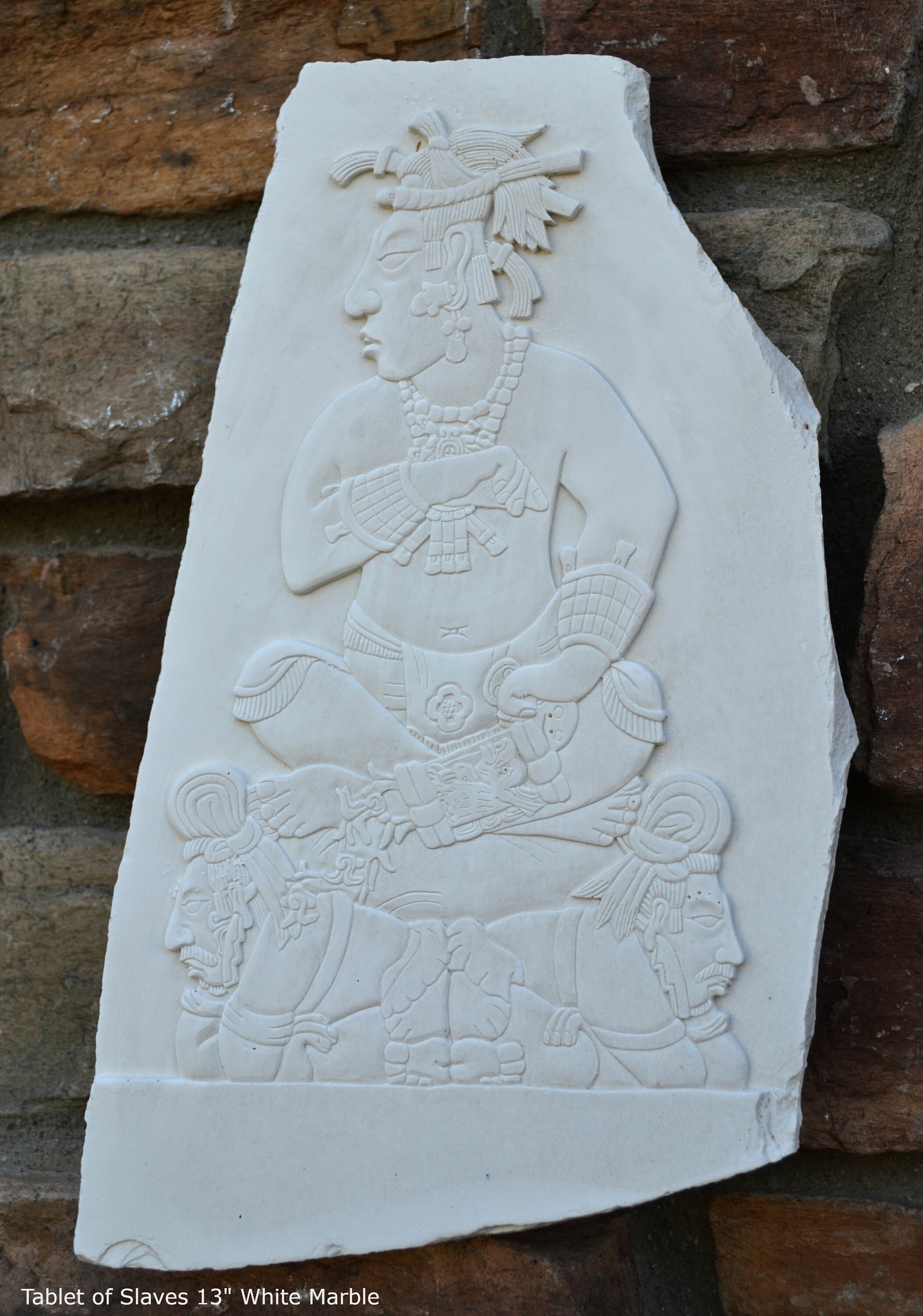 Aztec Mayan Tablet of Slaves Fragment Wall Sculpture Plaque 13