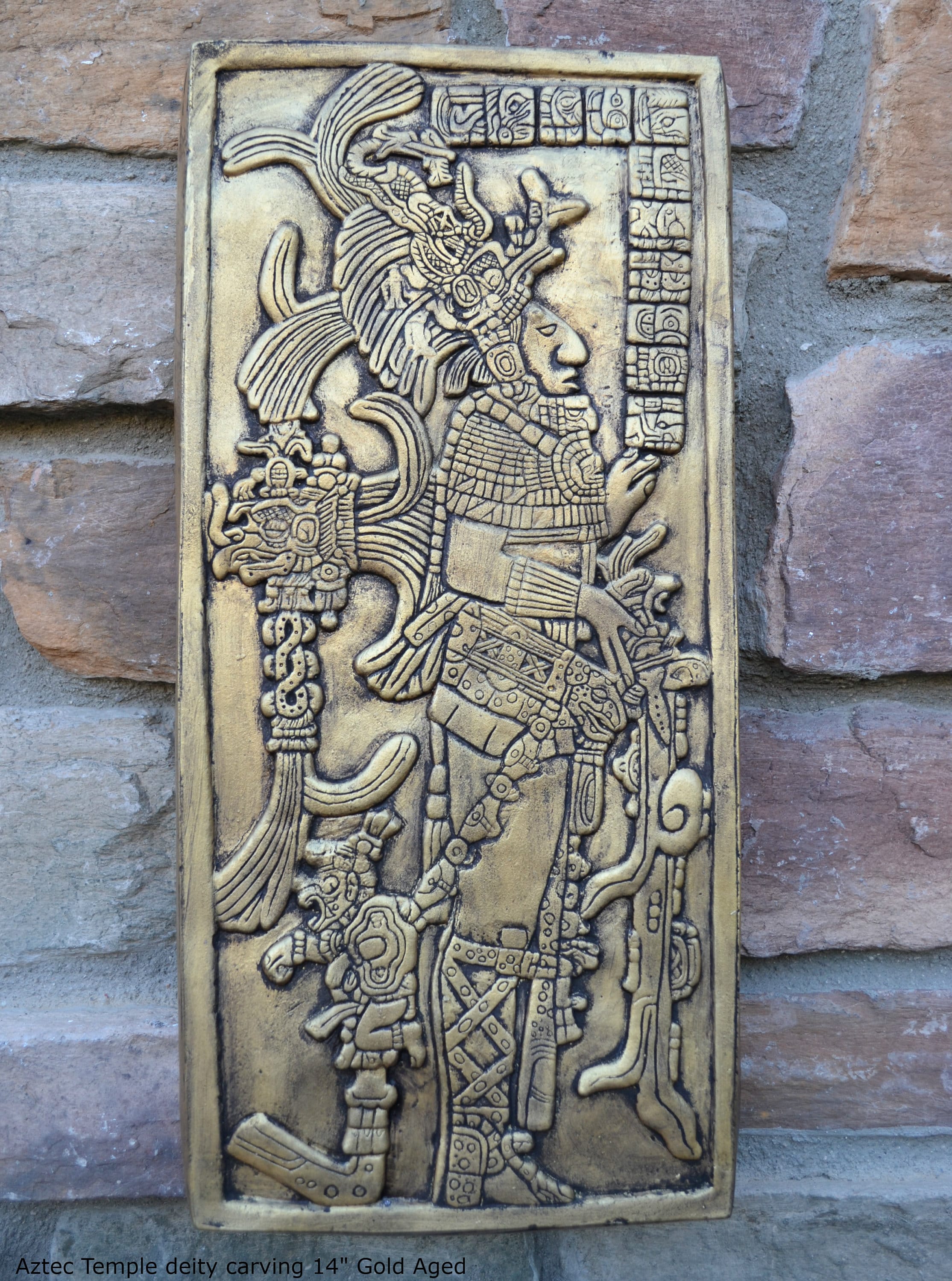 Aztec Mayan Temple Foliated Cross Left Side K'inich Kan Bahlam II