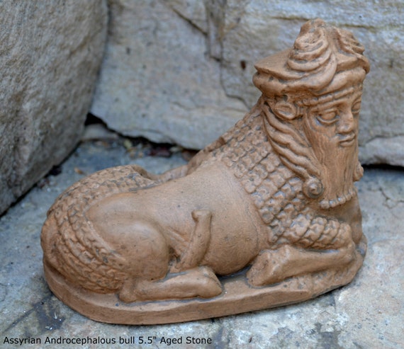 あ*猫様 galcia×BULL ORIGINAL ブルオリジナル　 ANTIC Assyrian Androcephalous Bull Babylonian Statue Fragment Replica