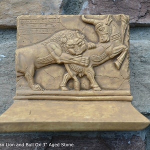 Sculpture de lion et de bœuf de taureau dAssyrie Statue Fragment de mur en relief Persépolis www.Neo-mfg.com 3 image 1