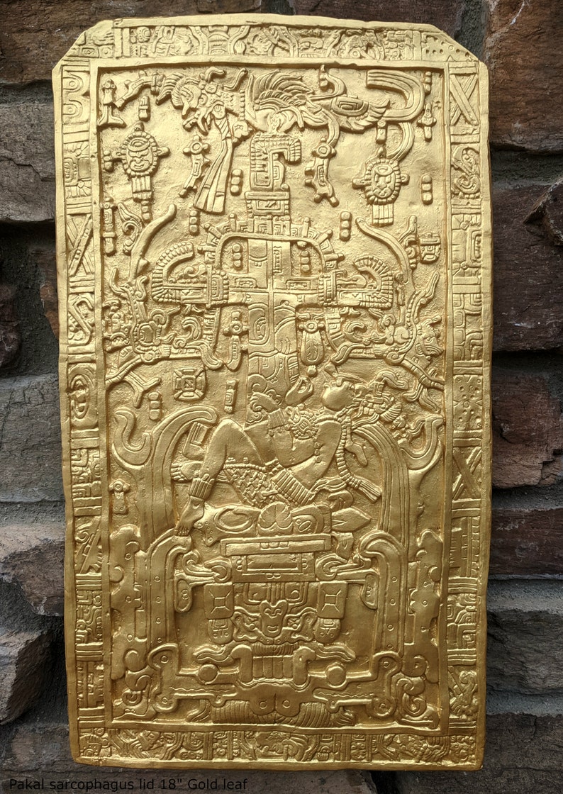 History Aztec Mayan Sarcophagus of King K’inich Janaab’ Pakal Wall ...