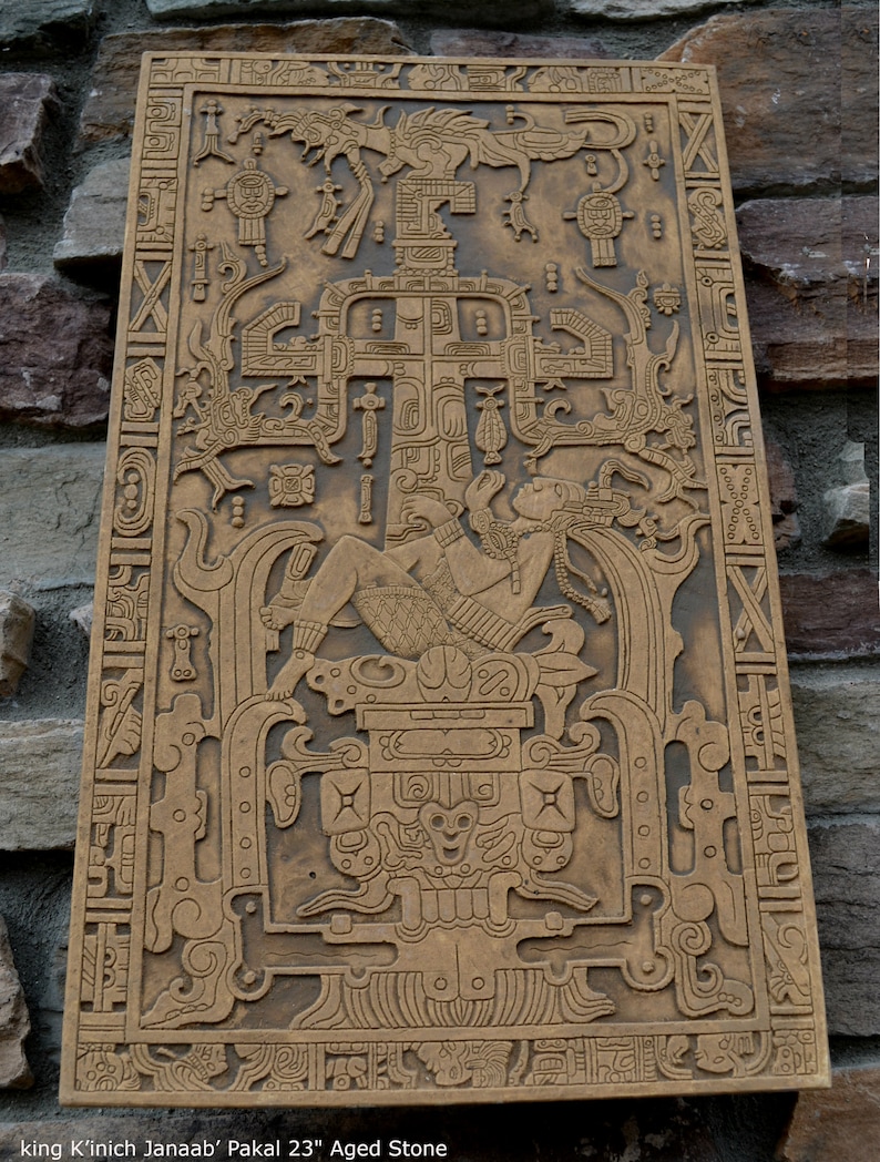 History Aztec Mayan Sarcophagus of King Kinich Janaab Pakal | Etsy