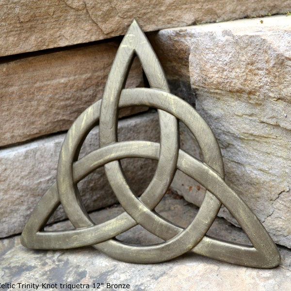 Celtic decor Trinity Knot triquetra Wall Plaque sculpture Irish www.Neo-Mfg.com 12"