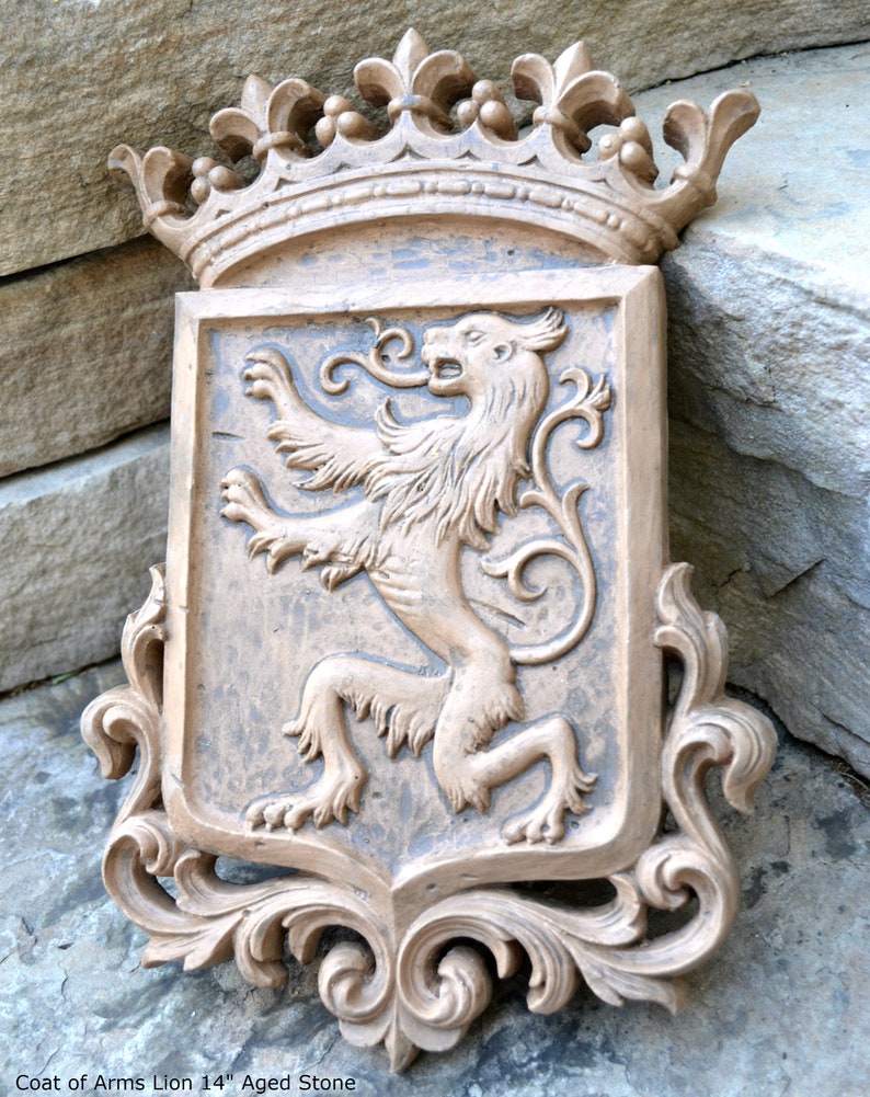Decor Coat of Arms Lion Wall Plaque Sign 14 Etsy