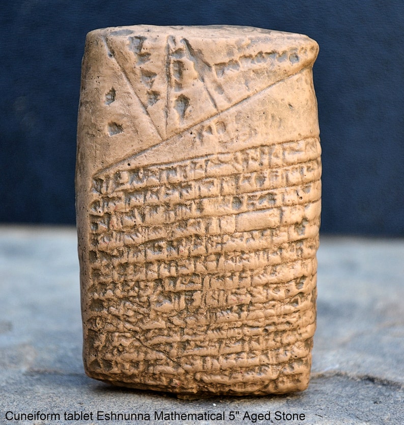 Sumerian Cuneiform tablet Eshnunna Mathematical Sculptural reproduction plaque www.Neo-Mfg.com 5 Museum reproduction C1 image 3