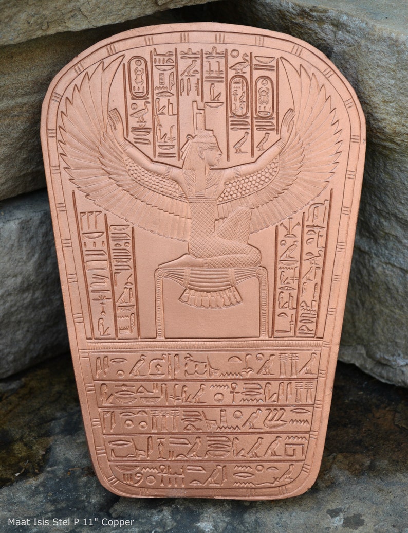 History Egyptian Maat Isis Stela Plaque Coffin Artifact Etsy