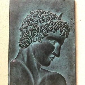 Roman Greek Hermes Cameo Sculptural wall relief plaque www.Neo-Mfg.com 10.25&quot; home decor d21